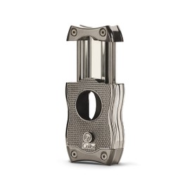 Colibri SV-Cut Cigar Cutter| Black/Chrome/Gunmetal/Rose Gold |Spring Loaded Release | Deep 7mm V Cut and up-to 3mm Straight Cut | Up-to 68 Ring Gauge Cigars | Ergonomic Design (gunmetal)