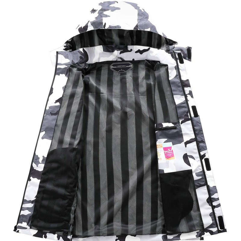 OTU Men's Lightweight Waterproof Hooded Rain Jacket Outdoor Raincoat Shell