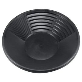 Nullnet Gold Plastic Pan for Gold, Nugget Mining, Excavator, Prospecting, Gold Pan for Sand and Gold Mining, Manual Cleaning, Gold Panning Equipment (Black)