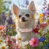 Babole Pet Floral Dog Collar - Cute Summer Flowers Dog