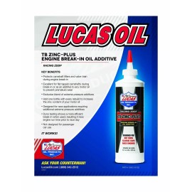 Lucas Oil 10063 Engine Break-In Oil Additive TB Zinc Plus 16oz.