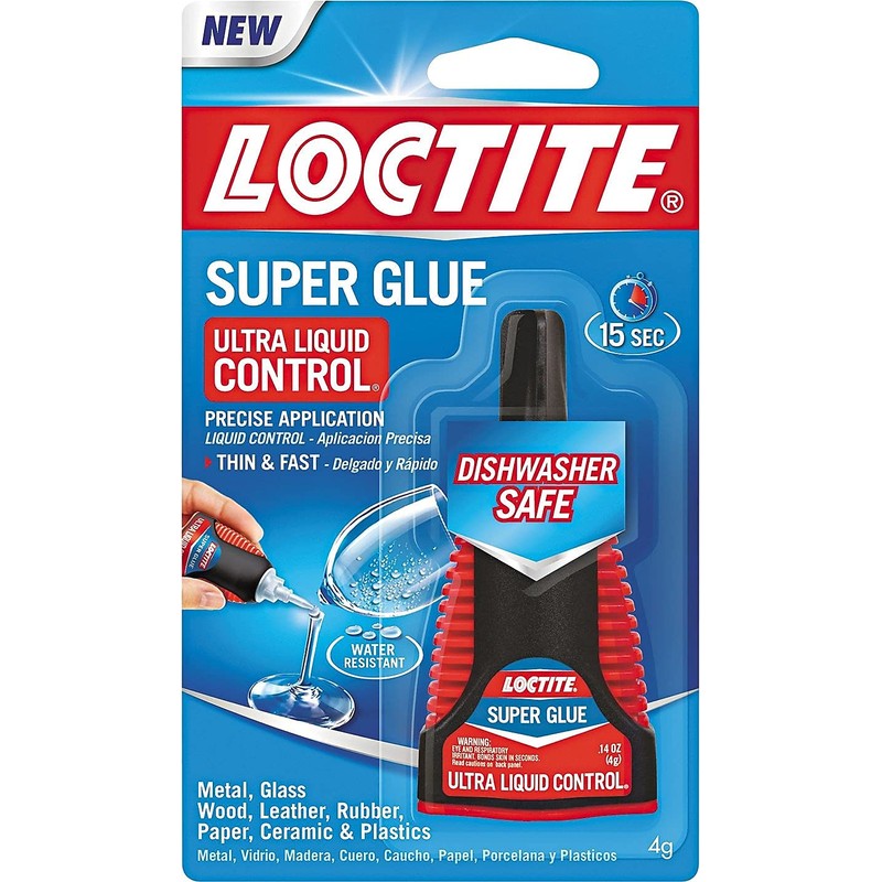 Loctite 1647358 Liquid Super Glue, Clear, 0.14oz, 1/ea