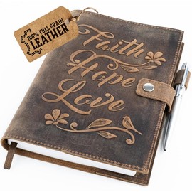 moonster Leather Journal Refillable Notebook – Vintage Handmade Leather Bound Journal for Women and Men, Classic Leather Notebook with Pen for Writing, Travel, Bible Notes – Premium Journal Notebook