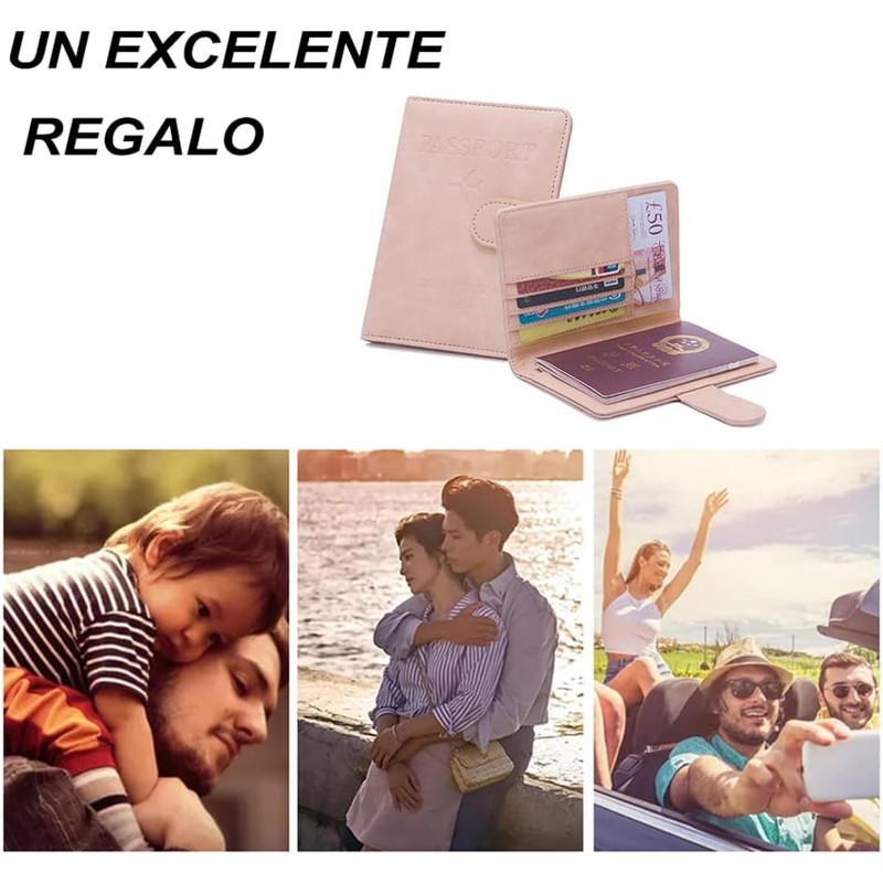 Cartera para pasaporte con bloqueo RFID Lumbor37 – Hebilla magnética,