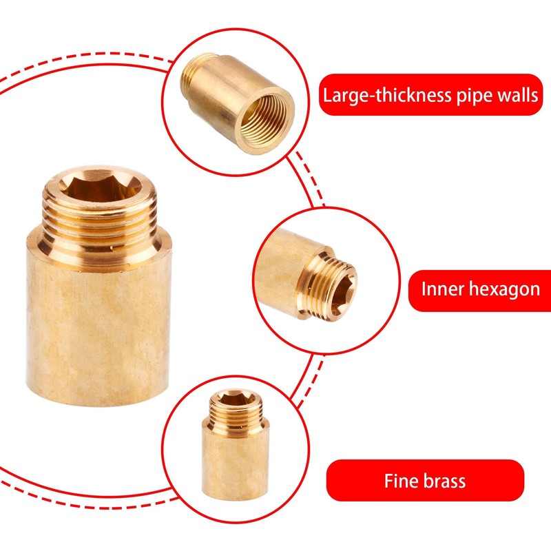 Tap Extension G1/2 Inch x 30 mm, Pack of 2