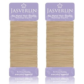 JASVERLIN 2 mm Light Blonde Rubber Bands Hair Bobbles Thin Ponytail Holder Hair Bobbles for Women Girls Children Fine to Medium Texture No Pull Damage Free Stretchy Accessories 80 Pieces