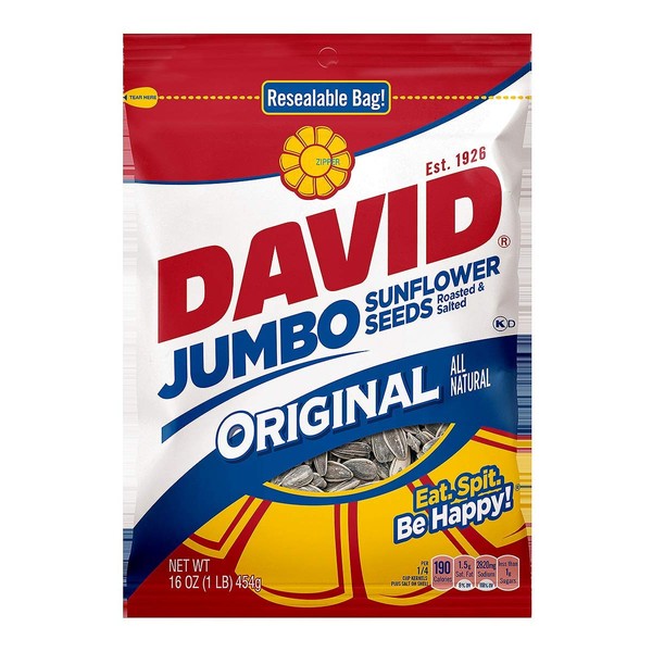 David Sunflower Seed In Shell - Jumbo, 16 Ounce (2 Pack)