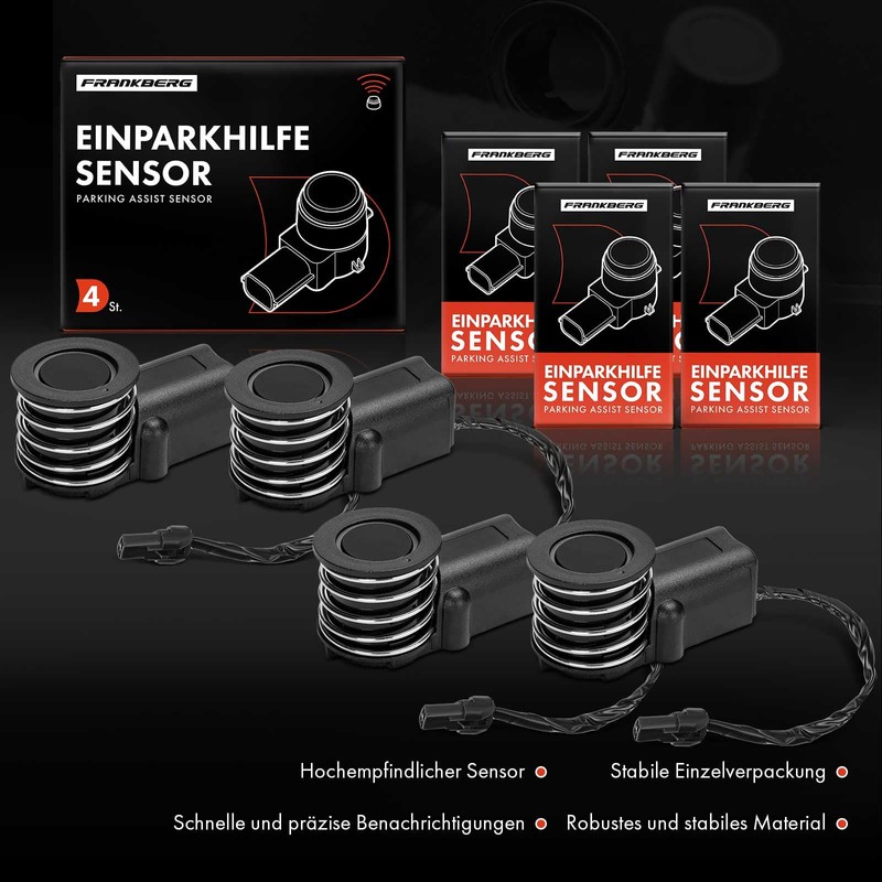 Frankberg 4 x Parking Sensors Front Rear Compatible with 3