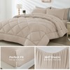 HEVUMYI Khaki King Comforter Set - 7-Piece All Season Bed