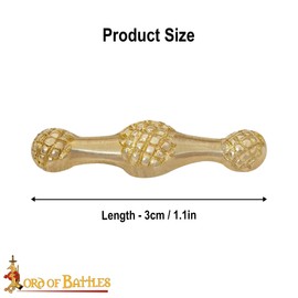 Lord of Battles Decoration Leather Belt Accessory Ideal for LARP Ren Fair Cosplay Or Historical Reenactment (Late Medieval Brass Belt Decoration)