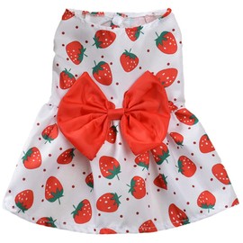 XIAOYU 2 Pack Bowknot Dog Dresses Hawaiian Princess Dresses for Small Medium Dogs Cats, Style C, L