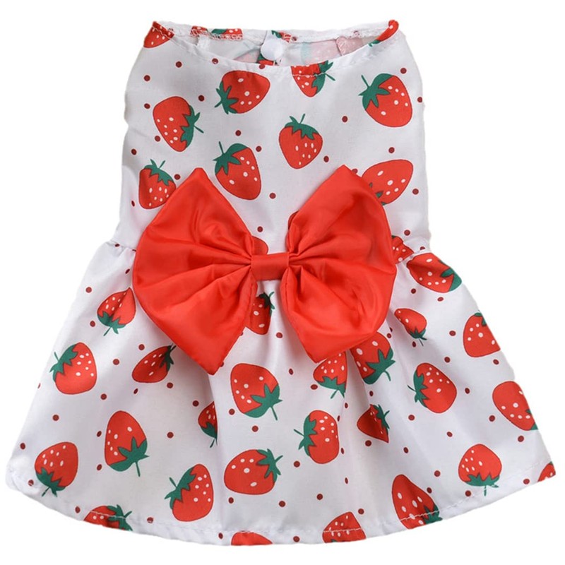 XIAOYU 2 Pack Bowknot Dog Dresses Hawaiian Princess Dresses for