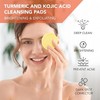 30PCS Turmeric Kojic Acid Cleansing Pads,Turmeric Face Scrub Pads,Cleansing Pads