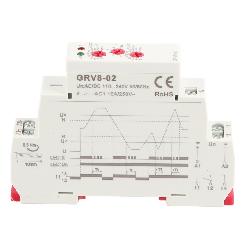 GRV8-02 Single phase Voltage Control Monitoring Relay Over Voltage Protection