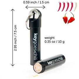 Keygoes: Chilli Black Keyring with Bhut Jolokia, Gadget, Keyring Gift
