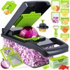 Vegetable Chopper, Slicer and Dicer with Multiple Interchangeable Blades, 16