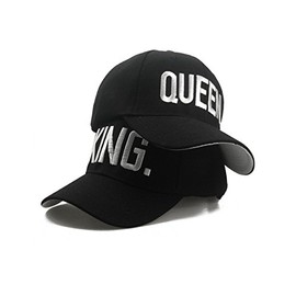 King Queen Hats Matching Snapbacks Hip Hop Hats Couples Snapback Caps Adjustable Black