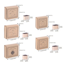 Vintage Wooden Rubber Stamps, Dedoot 52 pcs Date Stamps Vintage Wooden Month Week and Number Stamps for Card Making Painting Teaching