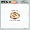 sourcing map 20pcs Metal Sewing Button, 11.5mm 4-Hole Round Suit