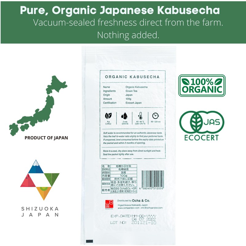 Ocha & Co. Organic Kabusecha – Japanese Loose Leaf Green