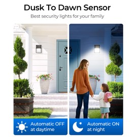 CINOTON 30W LED Wall Pack Light with Dusk to Dawn Sensor, 3600LM, 5000K Daylight [120Vac] Outdoor Wall Lights IP65 Waterproof LED Security Flood Lighting for Garage Warehouse Garden UL-Listed 4 Pack