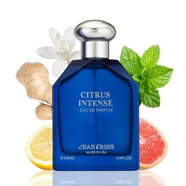 Jean Rish Citrus Intense, Eau De Parfum for Men (3.4 Fl Oz / 100 ml) with Grapefruit, Mint, Ginger – Long Lasting and Luxury Fragrance