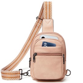 LATMAP 3L SMALL Sling Bag Fanny Packs For Women Men Mini Crossbody Chest Belt Travel Bag Purse Handbag Faux Leather Fashion Cute Light Grey