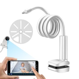 Baby Monitor Holder for Crib - Crib Camera Mount - Long Arm Bracket Flexible Clip Clamp for Home Furniture Bathroom Kitchen Cot Shelf