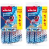 4 x Vileda Supermocio 3 Action Microfibre Mop Head Replacement