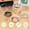 Dball 50 Pieces Small Clear Plastic Square Boxes with Lids
