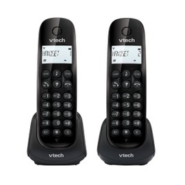VTech CS1401 DECT Cordless Telephone 2 Handsets with Caller Block, Handsfree, Caller Detection/Call Function, Backlight Display, Eco Mode Low Radiation, Black