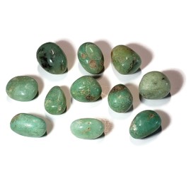 2 Piece Set Chrysoprase 23-31mm Excellent Quality Tumbled and Hand Polished Natural Healing Crystals from Indonesia