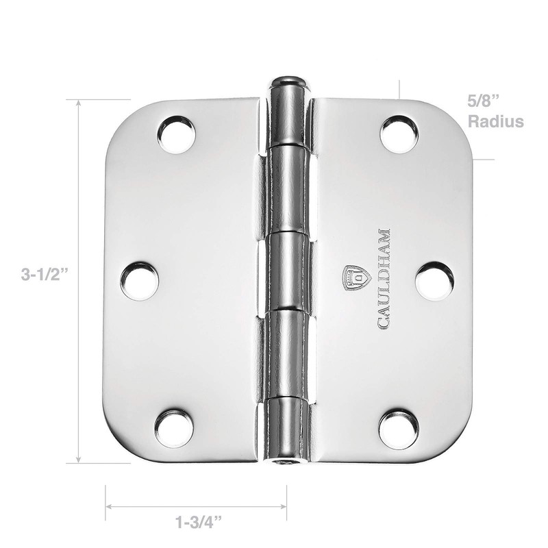 Cauldham (24 Pack) Heavy-Duty 3-1/2" Interior Door Hinges with 5/8"
