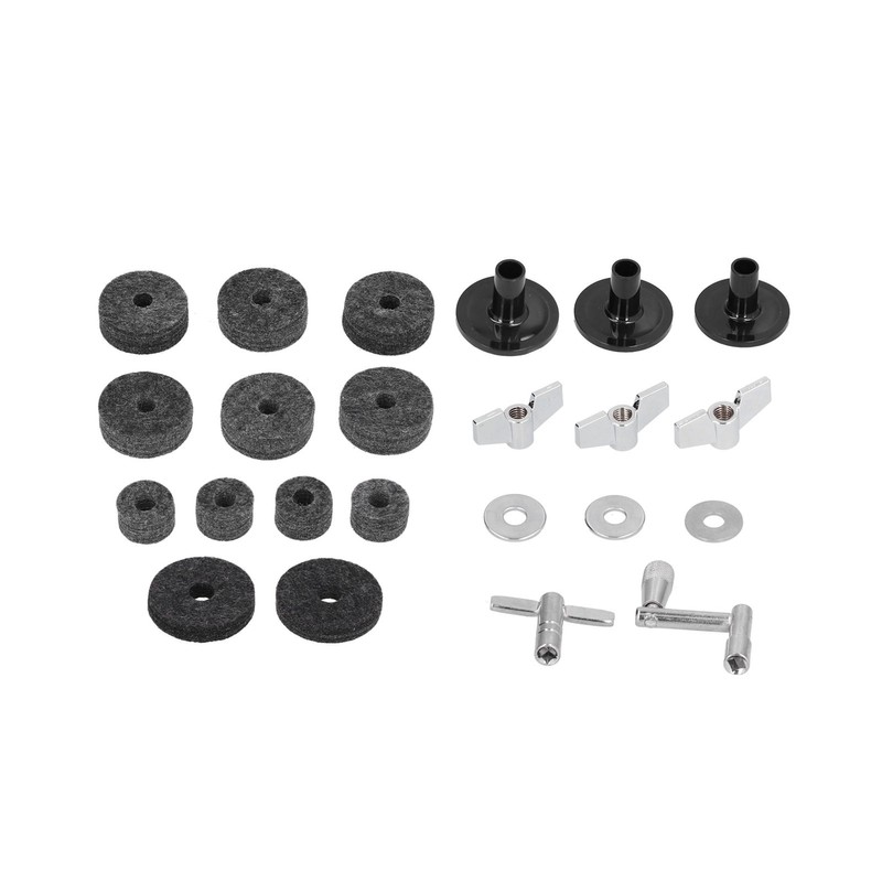 23Pcs Cymbal Felts Sets Stent Tube Clutch Wing Nuts Washer