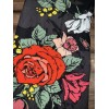 Lularoe TC Tall Curvy Leggings Huge Roses Black Red Pink