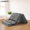LIVACTI Folding Sofa Bed, Convertible Sleeper Chair with Pillow, High