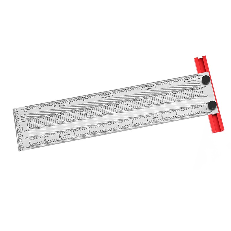 Marking T Ruler Stainless Steel Protective Powder Coating Black Scale