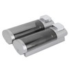 200MLx2 Silver DoubleHead Soap Dispenser WallMounted Manual Shampoo Dispensers