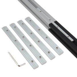 Zeberoxyz 4pcs Straight Line Connector Length 7.1inch Joint Bracket with M6 Screws for 3030 Series T Slot 8mm Aluminum Extrusion Profile (3030 Series Straight Brackets-Silver)