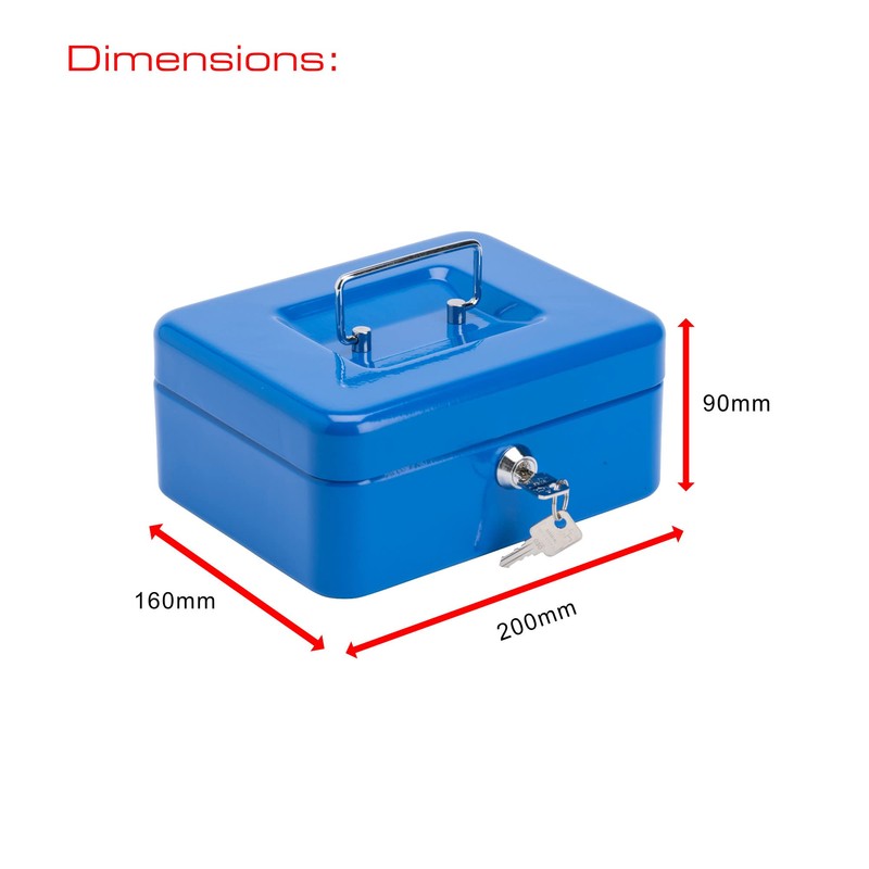 Burg Wachter Money 5020 8 Inch Cash Box - Blue