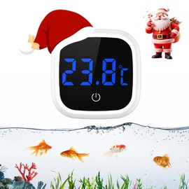 ORIA Digital Aquarium Thermometer, Aquarium Thermometer LED Touch Display, High Precision Induction Aquarium Thermometer ±0.5°C, Energy-Saving & Stick-on Thermometer for Aquarium Fish Reptile Tank