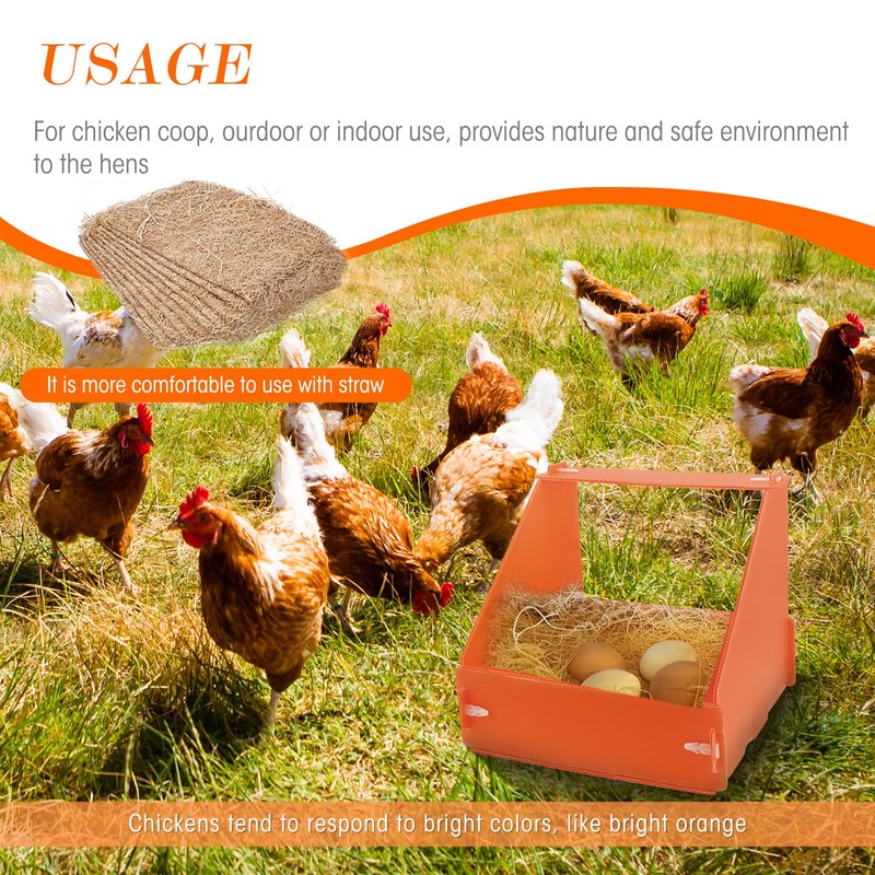 Touri 3 Pack Durable Chicken Nesting Boxes for Laying Eggs