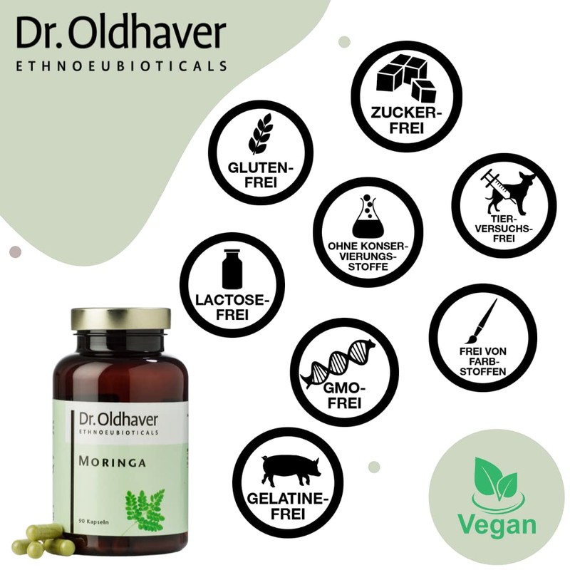 Dr. Oldhaver Moringa Capsules (90 Capsules) Oleifera Leaf Powder -