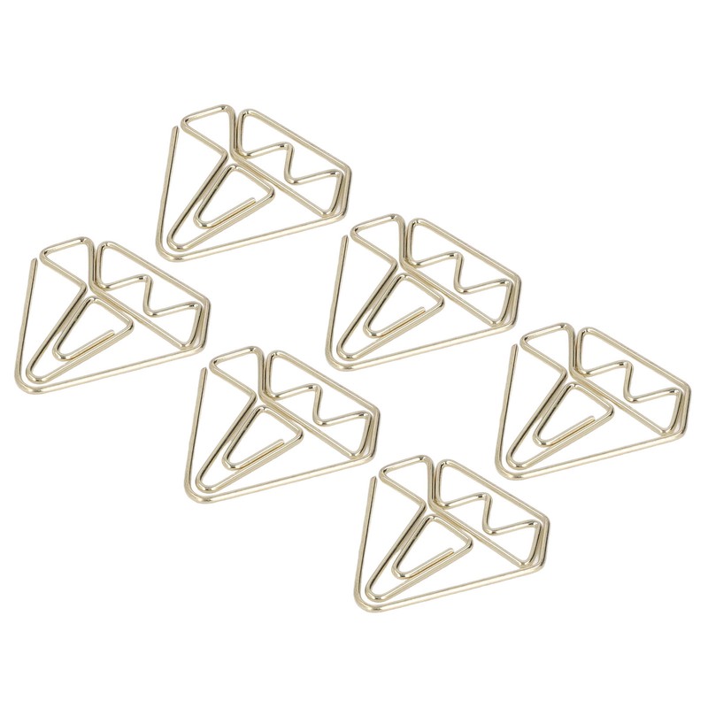 100pcs Metallic Paper Clips Golden Electroplating Process Anti Rust Paper