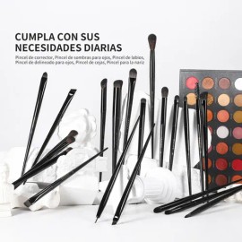 Juego De Brochas De Maquillaje Profesional Docolor, 30 Pieza Color Negro                                                                              