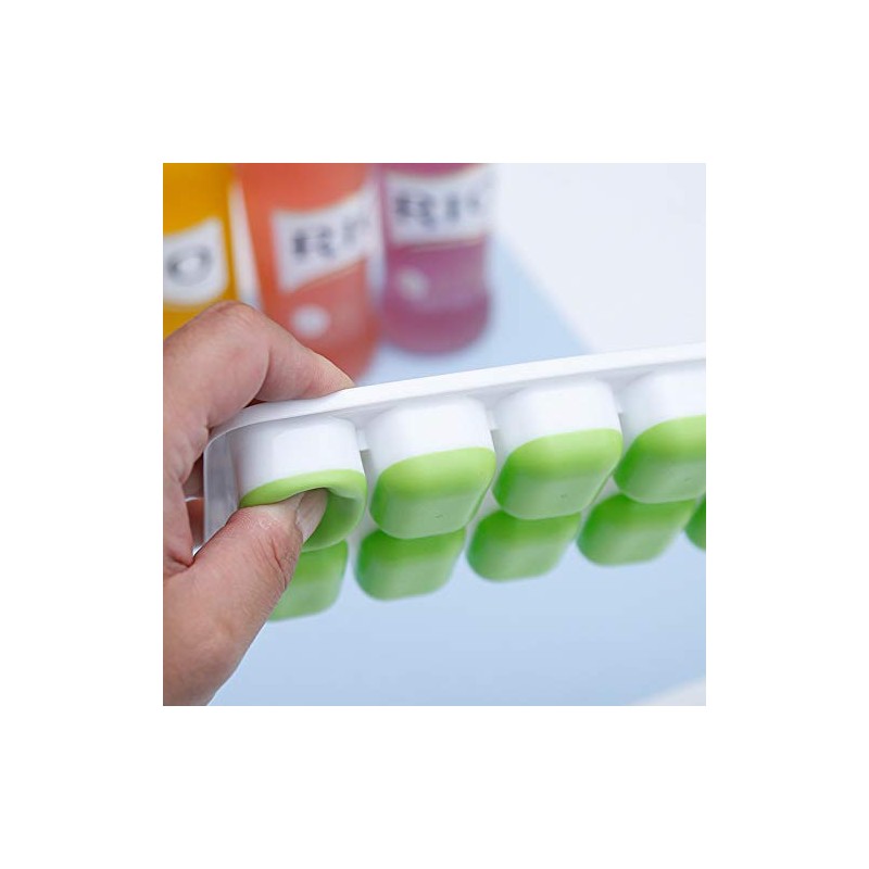 2 Pack Silicone stackable Ice Cube Trays, Reusable Flexible Silicone