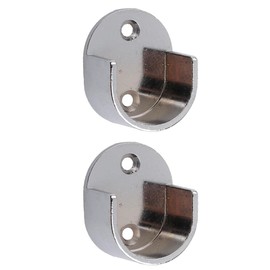 Sharplace Curtain Pole Recess Wall Bracket Curtain Rods Finials Window Accessories, 25mm