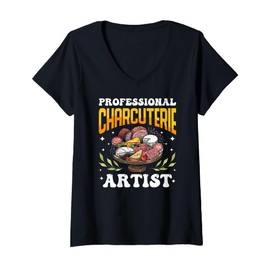 Womens Professional Charcuterie Artist Cheese Board V-Neck T-Shirt