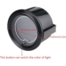 LEVANLIGHT Black 7 Color LED Display Volt Voltmeter Gauge 8~18V for Car Truck | 7 Adjustable Color LED | Dual Digital Analog Output|2-1/16" 52mm