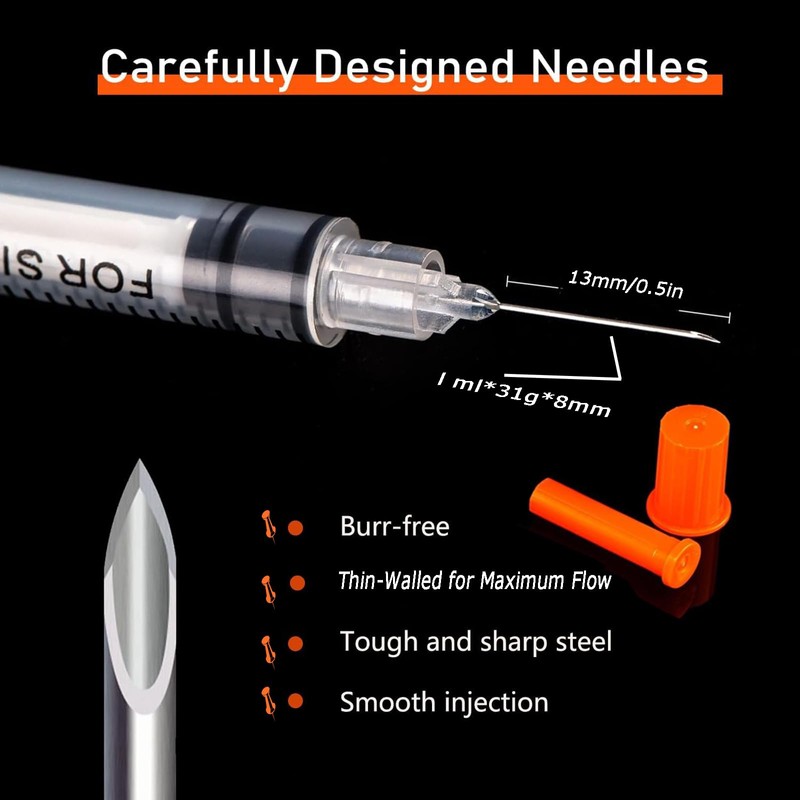 XTAIQD 20 pack 1ml 0.31x8mm Plastic Multiple Uses Measuring Tools,Dispensing